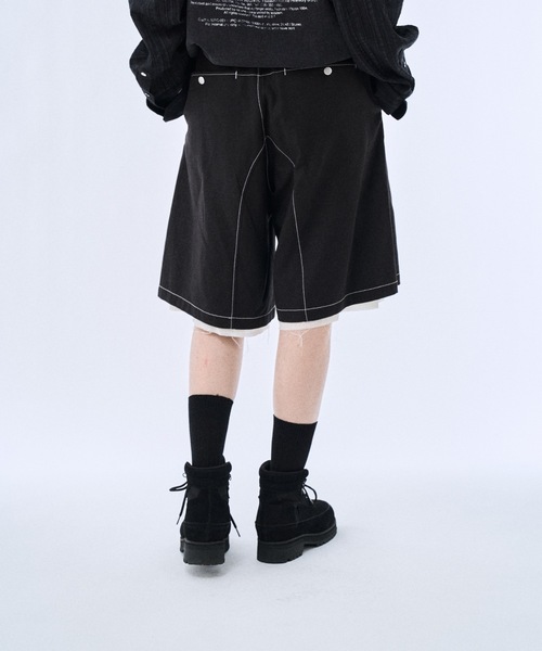 PHILTHEORY(フィルセオリー)の「Layered shorts pants / レイヤードショーツパンツ(その他パンツ・メンズ・グレイッシュベージュ/ブラック・3/2/1)」の10枚目の写真
