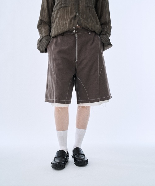 PHILTHEORY(フィルセオリー)の「Layered shorts pants / レイヤードショーツパンツ(その他パンツ・メンズ・グレイッシュベージュ/ブラック・3/2/1)」の16枚目の写真