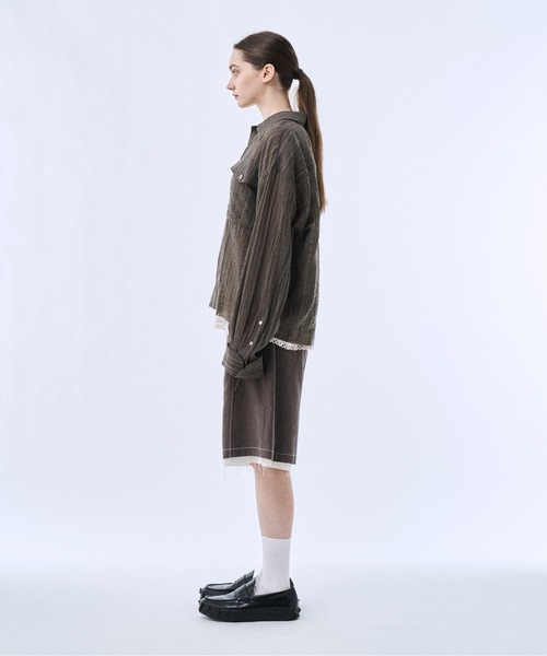 PHILTHEORY(フィルセオリー)の「Layered shorts pants / レイヤードショーツパンツ(その他パンツ・メンズ・グレイッシュベージュ/ブラック・3/2/1)」の12枚目の写真