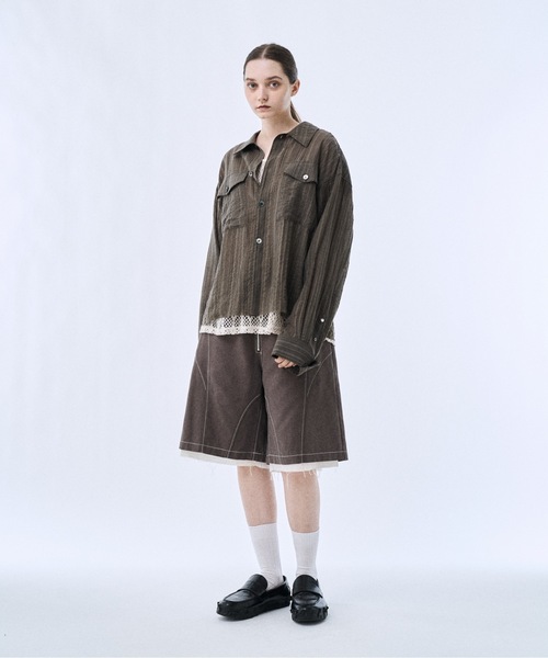 PHILTHEORY(フィルセオリー)の「Layered shorts pants / レイヤードショーツパンツ(その他パンツ・メンズ・グレイッシュベージュ/ブラック・3/2/1)」の15枚目の写真