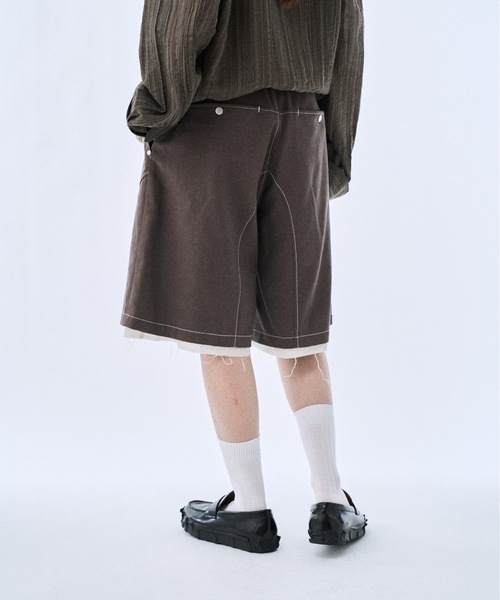 PHILTHEORY(フィルセオリー)の「Layered shorts pants / レイヤードショーツパンツ(その他パンツ・メンズ・グレイッシュベージュ/ブラック・3/2/1)」の20枚目の写真