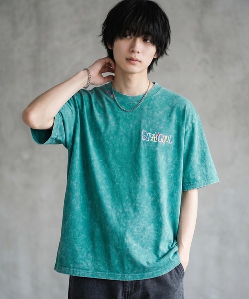 INNOCENT(イノセント)の「【T17】【STAYCOOL/ステイクール】WASHED S/S TEE(Tシャツ/カットソー・メンズ・ブラック/グレー・MEDIUM/LARGE/X-LARGE)」の2枚目の写真