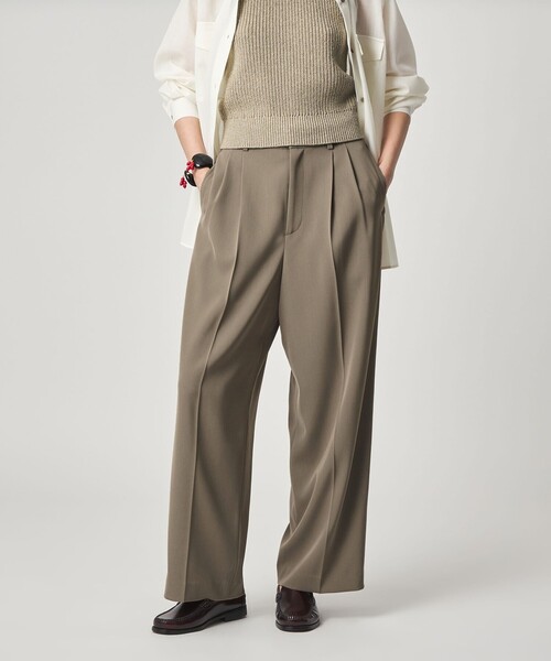 Steven Alan（スティーブンアラン）の「＜Steven Alan＞タック パンツ（スラックス・レディース・ブラック/オフホワイト/ベージュ・L/M/S）」の4枚目の写真