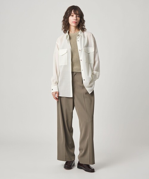 Steven Alan（スティーブンアラン）の「＜Steven Alan＞タック パンツ（スラックス・レディース・ブラック/オフホワイト/ベージュ・L/M/S）」の5枚目の写真