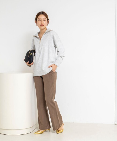 NOLLEY’S（ノーリーズ）の「ウォッシャブルピグメント加工フレアカットソーパンツ（その他パンツ・レディース・ブラウン/チャコールグレー・38）」の9枚目の写真