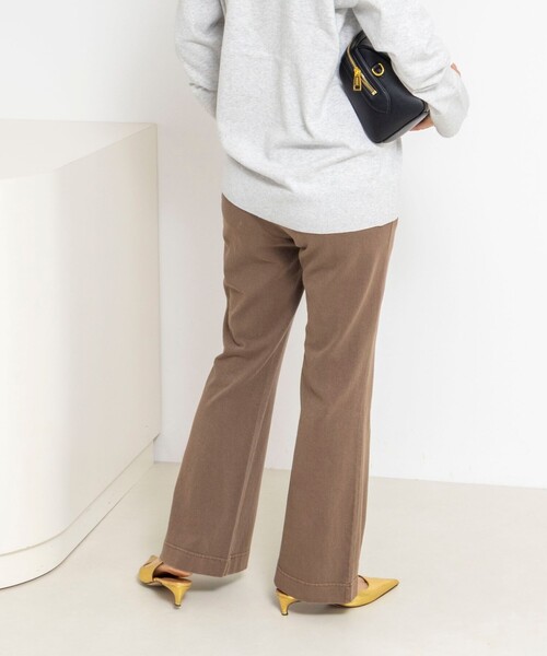 NOLLEY’S（ノーリーズ）の「ウォッシャブルピグメント加工フレアカットソーパンツ（その他パンツ・レディース・ブラウン/チャコールグレー・38）」の11枚目の写真