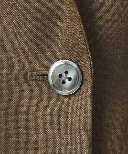 green label relaxing（グリーンレーベルリラクシング）の「［size SHORTあり］リネンライク 2B ジャケット（テーラードジャケット・レディース・ナチュラル/ブラウン/ネイビー・SHORT/36/38/40）」の21枚目の写真