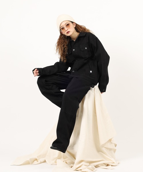 PRO CLUB （プロクラブ）の「PRO CLUB TWILL TRUCKER JKT ヘビーウェイトツイル トラッカージャケット（カバーオール・メンズ・ブラック・3XL/2XL/S/M/L/XL）」の11枚目の写真