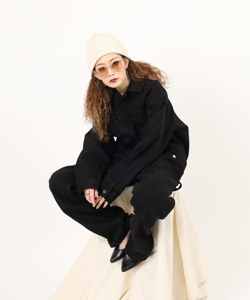 PRO CLUB （プロクラブ）の「PRO CLUB TWILL TRUCKER JKT ヘビーウェイトツイル トラッカージャケット（カバーオール・メンズ・ブラック・3XL/2XL/S/M/L/XL）」の12枚目の写真