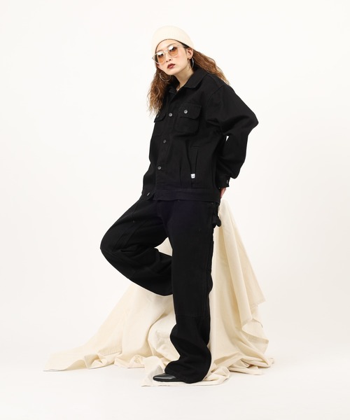 PRO CLUB （プロクラブ）の「PRO CLUB TWILL TRUCKER JKT ヘビーウェイトツイル トラッカージャケット（カバーオール・メンズ・ブラック・3XL/2XL/S/M/L/XL）」の13枚目の写真