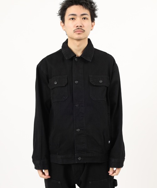 PRO CLUB （プロクラブ）の「PRO CLUB TWILL TRUCKER JKT ヘビーウェイトツイル トラッカージャケット（カバーオール・メンズ・ブラック・3XL/2XL/S/M/L/XL）」の14枚目の写真