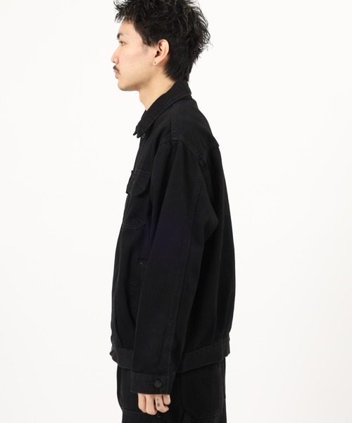PRO CLUB （プロクラブ）の「PRO CLUB TWILL TRUCKER JKT ヘビーウェイトツイル トラッカージャケット（カバーオール・メンズ・ブラック・3XL/2XL/S/M/L/XL）」の15枚目の写真