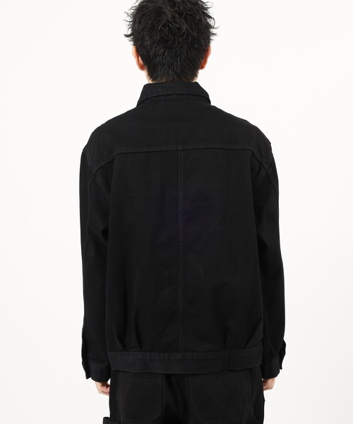 PRO CLUB （プロクラブ）の「PRO CLUB TWILL TRUCKER JKT ヘビーウェイトツイル トラッカージャケット（カバーオール・メンズ・ブラック・3XL/2XL/S/M/L/XL）」の16枚目の写真