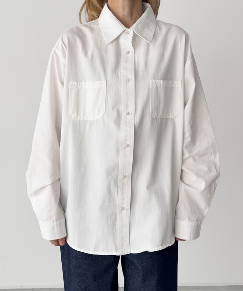 CANAL JEAN(キャナルジーン)の「El mar コットン無地オーバーシャツ(シャツ/ブラウス・レディース・ピンク/アイボリー/サックスブルー・ONE SIZE)」の13枚目の写真