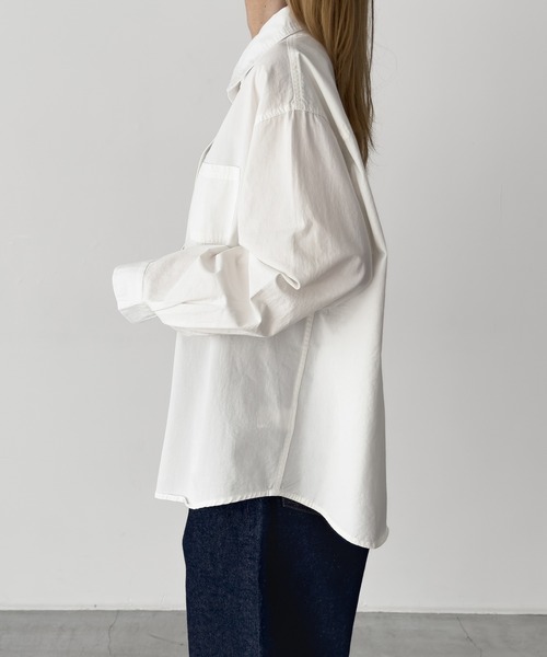 CANAL JEAN(キャナルジーン)の「El mar コットン無地オーバーシャツ(シャツ/ブラウス・レディース・ピンク/アイボリー/サックスブルー・ONE SIZE)」の14枚目の写真