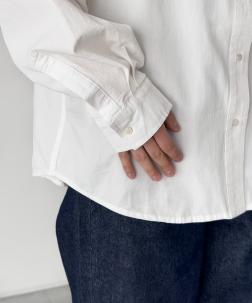 CANAL JEAN(キャナルジーン)の「El mar コットン無地オーバーシャツ(シャツ/ブラウス・レディース・ピンク/アイボリー/サックスブルー・ONE SIZE)」の18枚目の写真