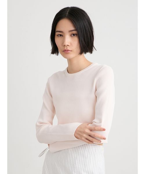 MIESROHE(ミースロエ)の「organicRIBコンパクトニット(ニット/セーター・レディース・ホワイト/その他/ライトピンク/イエロー・F)」の9枚目の写真