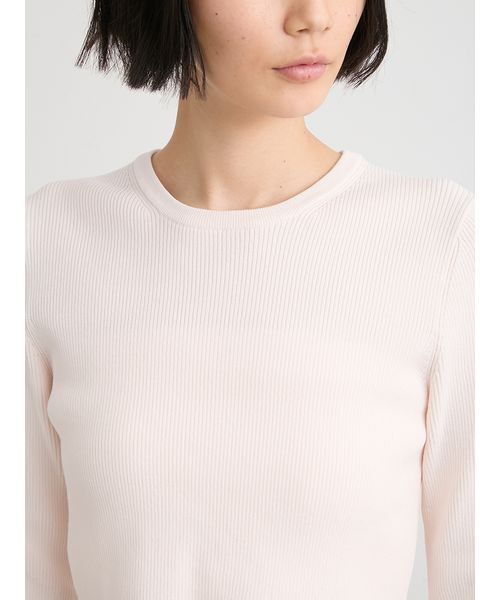 MIESROHE(ミースロエ)の「organicRIBコンパクトニット(ニット/セーター・レディース・ホワイト/その他/ライトピンク/イエロー・F)」の12枚目の写真