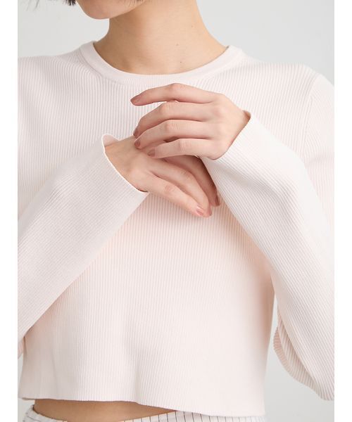 MIESROHE(ミースロエ)の「organicRIBコンパクトニット(ニット/セーター・レディース・ホワイト/その他/ライトピンク/イエロー・F)」の13枚目の写真