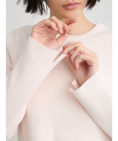 MIESROHE(ミースロエ)の「organicRIBコンパクトニット(ニット/セーター・レディース・ホワイト/その他/ライトピンク/イエロー・F)」の14枚目の写真