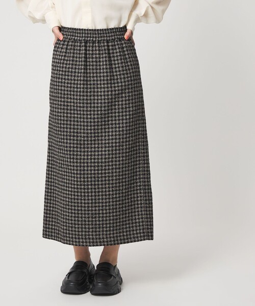 CITEN（シテン）の「＜CITEN＞チェックスカート（スカート・レディース・ベージュ/ダークグレー・M/S）」の2枚目の写真