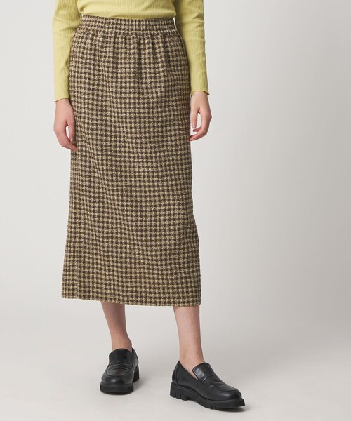 CITEN（シテン）の「＜CITEN＞チェックスカート（スカート・レディース・ベージュ/ダークグレー・M/S）」の3枚目の写真