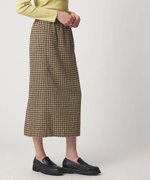 CITEN（シテン）の「＜CITEN＞チェックスカート（スカート・レディース・ベージュ/ダークグレー・M/S）」の4枚目の写真