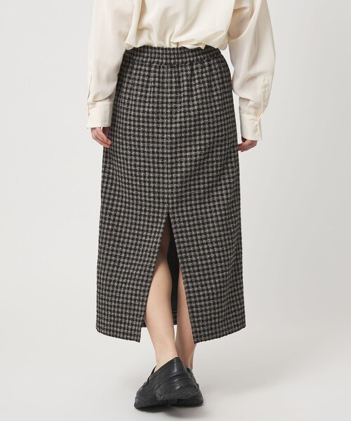 CITEN（シテン）の「＜CITEN＞チェックスカート（スカート・レディース・ベージュ/ダークグレー・M/S）」の6枚目の写真