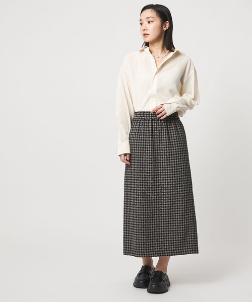 CITEN（シテン）の「＜CITEN＞チェックスカート（スカート・レディース・ベージュ/ダークグレー・M/S）」の7枚目の写真