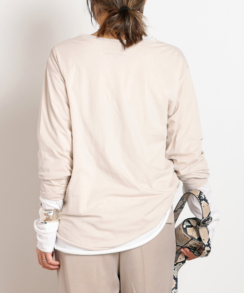 GOOD ROCK SPEED(グッドロックスピード)の「【GOOD ROCK SPEED / グッドロックスピード】別注LONG SLEEVE PACK T(Tシャツ/カットソー・レディース・チャコールグレー/ベージュ系その他・FREE)」の6枚目の写真