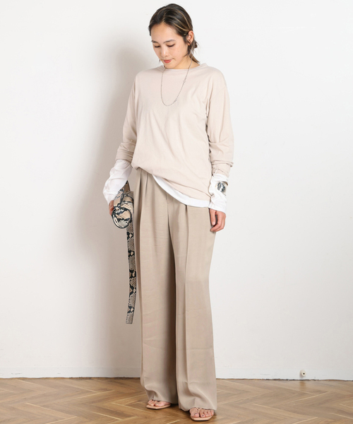 GOOD ROCK SPEED(グッドロックスピード)の「【GOOD ROCK SPEED / グッドロックスピード】別注LONG SLEEVE PACK T(Tシャツ/カットソー・レディース・チャコールグレー/ベージュ系その他・FREE)」の7枚目の写真