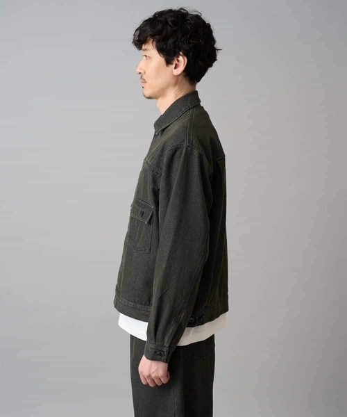 a.v.v（アーヴェヴェ）の「【洗濯機で洗える】ワイドシルエットデニムジャケット（デニムジャケット・メンズ・ブラック/ブルー・46/48）」の20枚目の写真