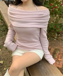 オフショルプルオーバー