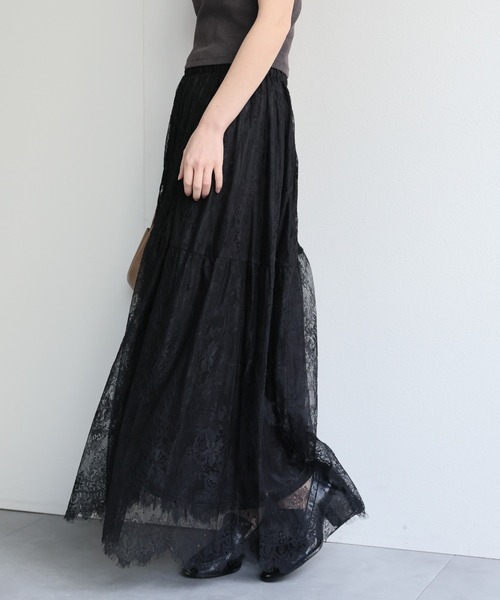 ap retro(アプレトロ)の「イージーレースリラックススカート / ペチスカート付き・ウエストゴム(スカート・レディース・ブラック/ホワイト・FREE)」の20枚目の写真