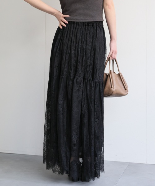 ap retro(アプレトロ)の「イージーレースリラックススカート / ペチスカート付き・ウエストゴム(スカート・レディース・ブラック/ホワイト・FREE)」の22枚目の写真