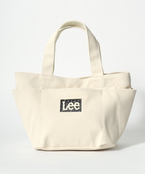 Lee（リー）の「2026SS Lee/リー  バンダナ柄 ミニキャンバス ロゴトートバック ランチバック（トートバッグ・レディース・ブラック/オフホワイト・FREE）」の5枚目の写真