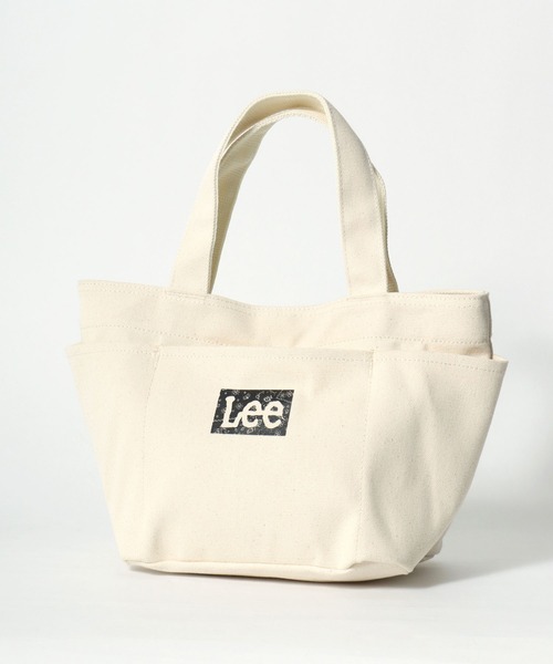 Lee（リー）の「2026SS Lee/リー  バンダナ柄 ミニキャンバス ロゴトートバック ランチバック（トートバッグ・レディース・ブラック/オフホワイト・FREE）」の4枚目の写真