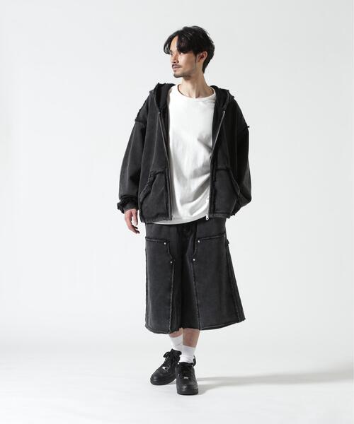 BEAVER（ビーバー）の「B omnivore/ビーオムニボー　W KNEE SHORTS SWT ダブルニーショーツスウェット（その他パンツ・メンズ・ブラック/グレー・M/L）」の18枚目の写真