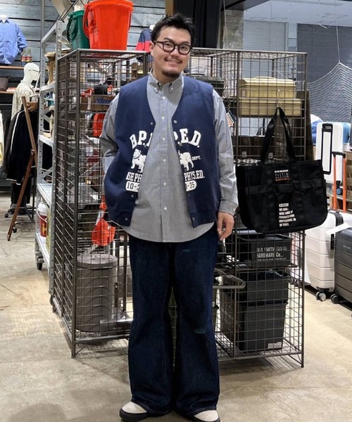 niko and...(ニコアンド)の「カレッジロゴリバーシブルベスト(ベスト・メンズ・ネイビー/グリーン/ブラック・MEDIUM/LARGE)」の21枚目の写真
