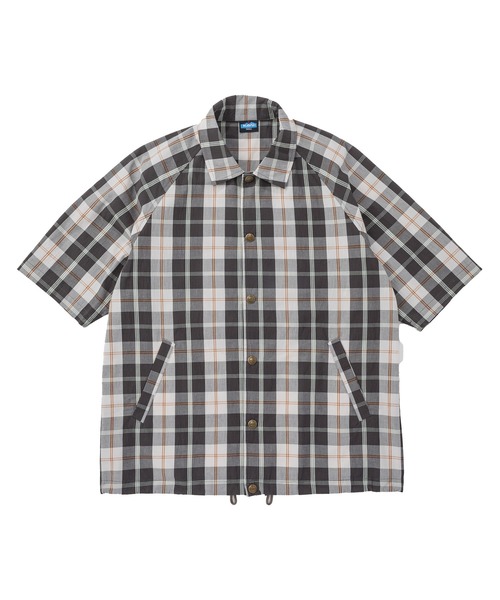 KAVU(カブー)の「KAVU/カブー Check NW Jacket/チェックノースウエストジャケット(シャツ/ブラウス・メンズ・グレー/グリーン・LARGE/MEDIUM)」の1枚目の写真