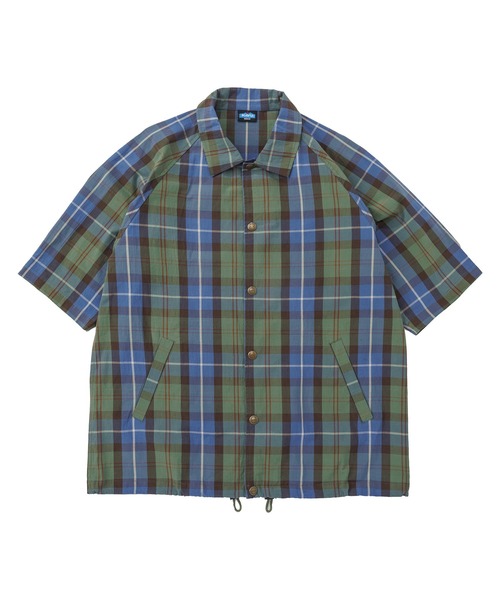 KAVU(カブー)の「KAVU/カブー Check NW Jacket/チェックノースウエストジャケット(シャツ/ブラウス・メンズ・グレー/グリーン・LARGE/MEDIUM)」の2枚目の写真