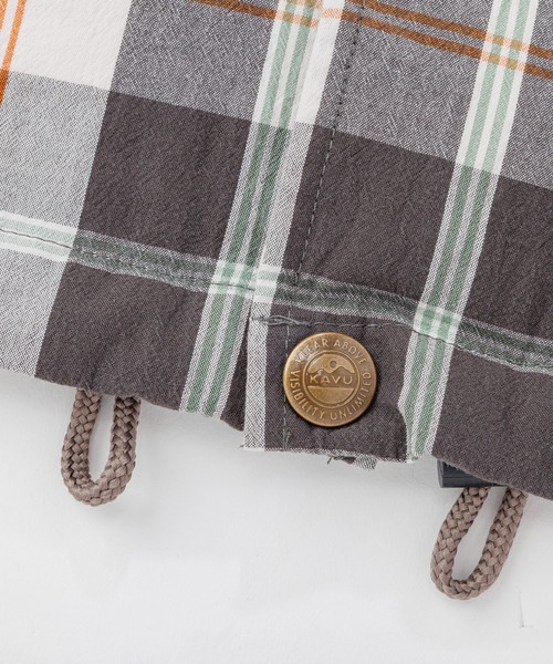 KAVU(カブー)の「KAVU/カブー Check NW Jacket/チェックノースウエストジャケット(シャツ/ブラウス・メンズ・グレー/グリーン・LARGE/MEDIUM)」の5枚目の写真