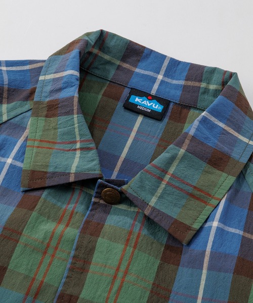 KAVU(カブー)の「KAVU/カブー Check NW Jacket/チェックノースウエストジャケット(シャツ/ブラウス・メンズ・グレー/グリーン・LARGE/MEDIUM)」の7枚目の写真