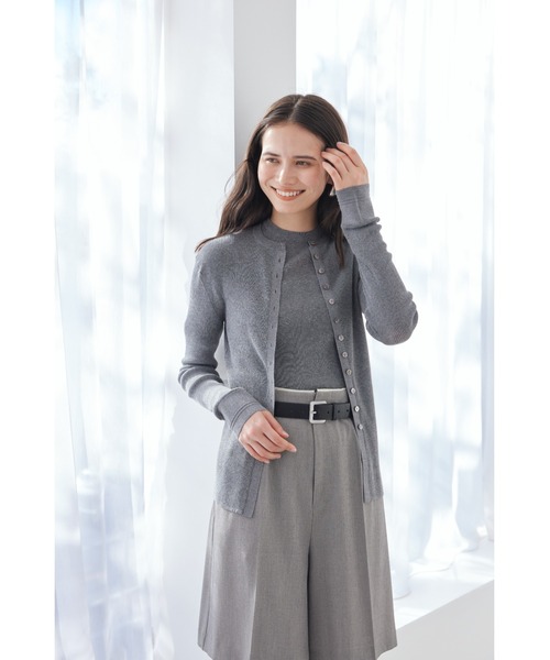 ※専用※ 2016AW トレンド！ミラオーウェン  リブニット ミラ オーウェン Mila Owen 七分袖ボートネックリブニット （ブラウン