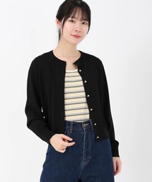 STRAWBERRY-FIELDS | サラフィール_変形メタル釦カーディガン(カーディガン/ボレロ)