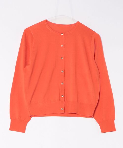 STRAWBERRY-FIELDS（ストロベリーフィールズ）の「サラフィール_変形メタル釦カーディガン（カーディガン/ボレロ・レディース・オフホワイト/ブラック/ネイビー/オレンジ・2）」の15枚目の写真