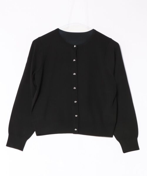 STRAWBERRY-FIELDS（ストロベリーフィールズ）の「サラフィール_変形メタル釦カーディガン（カーディガン/ボレロ・レディース・オフホワイト/ブラック/ネイビー/オレンジ・2）」の17枚目の写真