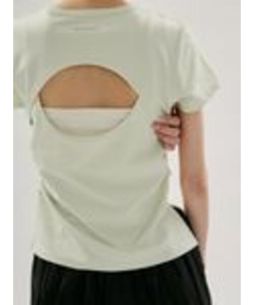 emmi(エミ)の「バックデザインTシャツ/UVカット(Tシャツ/カットソー・レディース・ホワイト/ミント/ブラック・F)」の22枚目の写真
