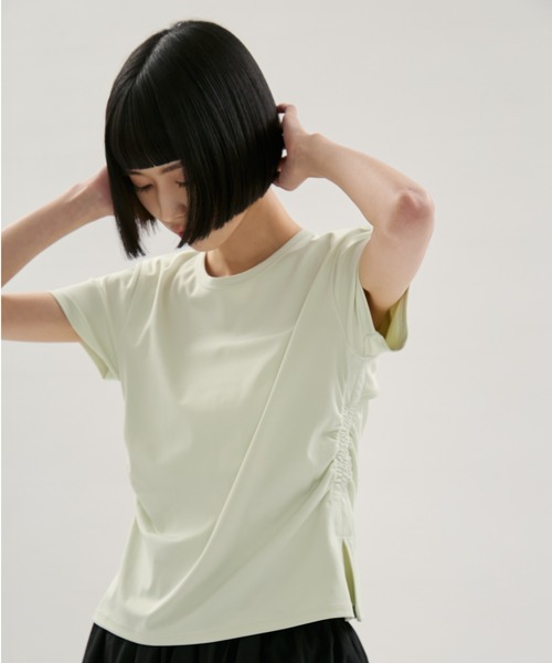 emmi(エミ)の「バックデザインTシャツ/UVカット(Tシャツ/カットソー・レディース・ホワイト/ミント/ブラック・F)」の3枚目の写真
