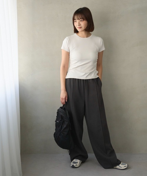 emmi(エミ)の「バックデザインTシャツ/UVカット(Tシャツ/カットソー・レディース・ホワイト/ミント/ブラック・F)」の10枚目の写真